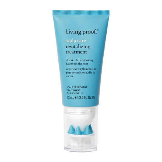 Living Proof Scalp Care Revitalizing Treatment | night-time treatment | ally | environmental stressors | hair grows fuller | thicker | healthier | root | damaged strands | vibrant hair.