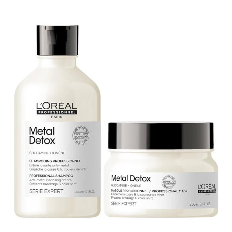 L’Oréal Professionnel Metal Detox Shampoo & Mask Duo + Free 100ml Shampoo