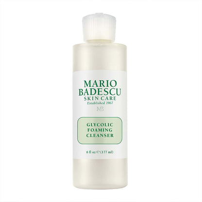 Mario Badescu, Mario Badescu Glycolic Foaming Cleanser for acne prone skin, Glycolic acid foaming face cleanser for radiant skin, Gentle exfoliating face wash, Brightening face cleanser with glycolic acid, Best foaming cleanser for oily and combination skin

These cover a range of potential keywords related to the product’s benefits and target audience. Let me know if you’d li