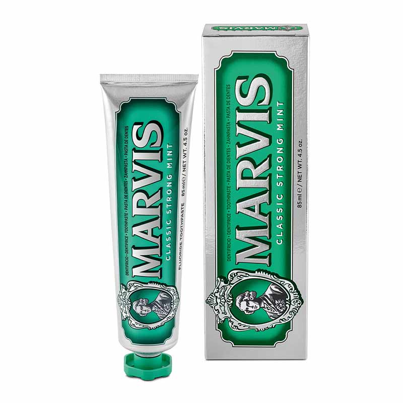 Marvis | Classic | strong Mint | Toothpaste | fluoride base | premium | health | freshness | oral | cleanse teeth | mouth | gums | flavour | clean | freshens breath | Refreshing | creamy mint | tooth decay