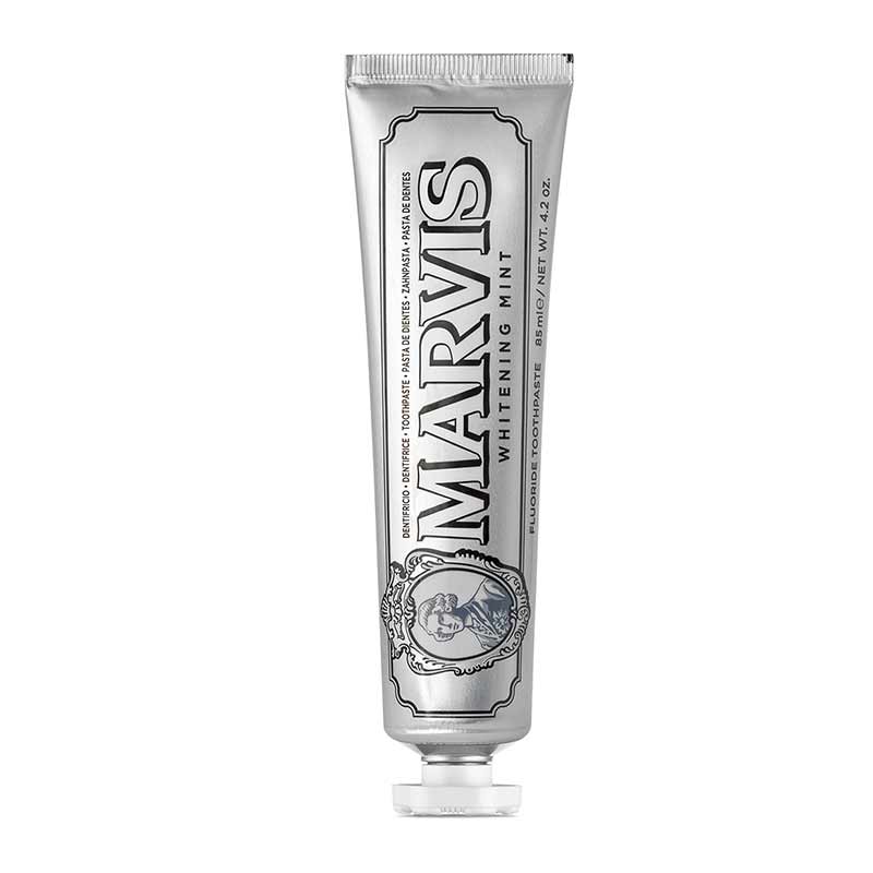  Marvis |  Whitening | Mint | Toothpaste | cleaning | whitening | lifts stains | freshens breath |  intense mint flavour | refreshing | strengthen | enamel | reduces tooth decay | oral health | Italian | whiter smile