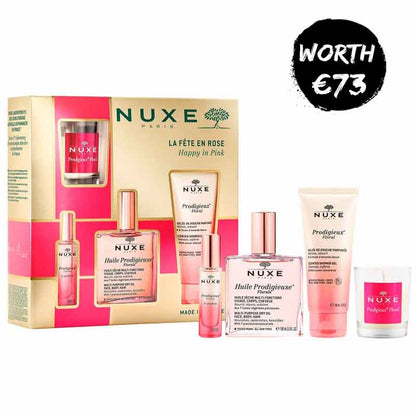 Nuxe happy in pink gift set, huile prodigieuse florale