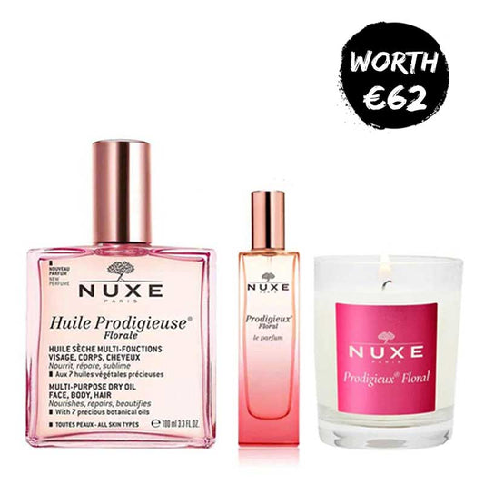 NUXE Huile Prodigieuse Florale + FREE Floral Perfume 15ml + Floral Candle