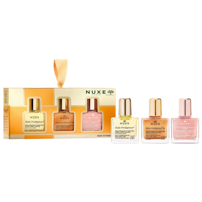 NUXE, NUXE The 3 Prodigieux Gift Set, Huile Prodigieus Original, Florale Prodigieus, Gold Prodigieus 