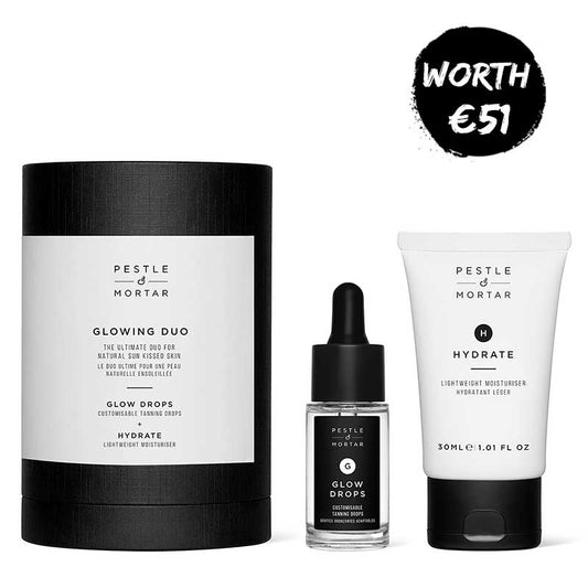 Pestle & Mortar Glowing Duo  | Glow drops | moisturiser