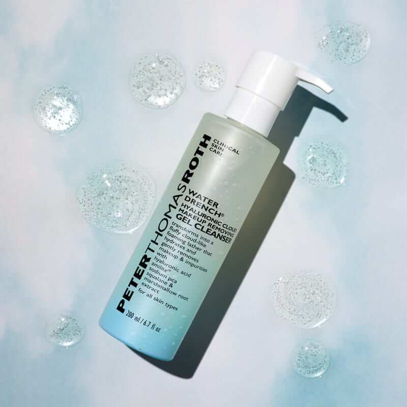 Peter Thomas Roth Water Drench Hyaluronic Cloud Makeup Removing Gel Cleanser, hyaluronic acid cleanser