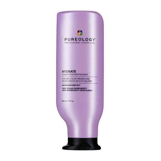 Pureology Hydrate Conditioner | Professional-grade | Deep hydration | Moisture | Nourishment | Colour-treated hair | Improved manageability | Colour vibrancy | Healthy hair | Sulfate-free | Vegan-friendly | Medium to thick hair