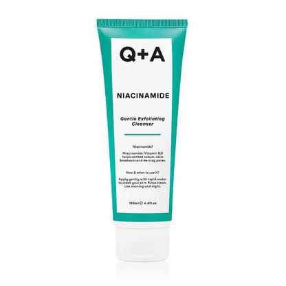 Q+A Niacinamide Gentle Exfoliating Cleanser | help combat sebum exfoliant cleanser