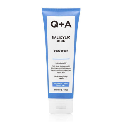 Q+A Salicylic Acid Body Wash | body wash for bumpy rough skin | get rid of bumpy skin shower gel