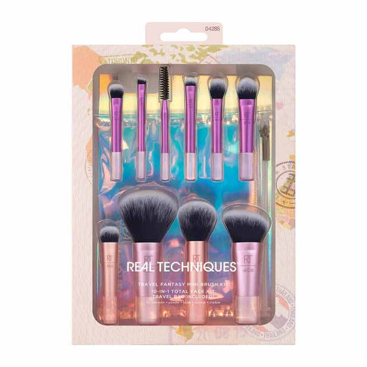 Real Techniques Travel Fantasy Mini Brush Kit, 10 piece makeup brush set, makeup brushes