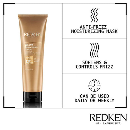 Redken All Soft Heavy Cream Mask | brittle hair | dry hair treatment 