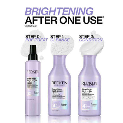 Redken Blondage High Bright Shampoo | pH balanced formula | brightening shampoo | purple shampoo | high bright system for hair