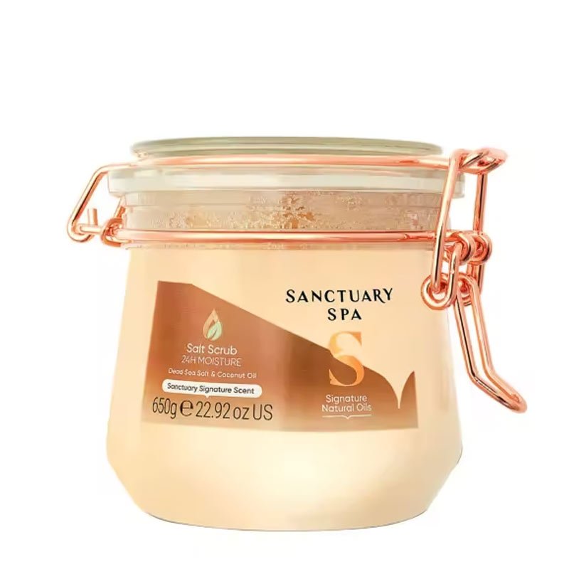 Sanctuary Salt Scrub | 24hr moisture scrub | dead sea salt scrub | exfoliate legs | take tan of salt scrub