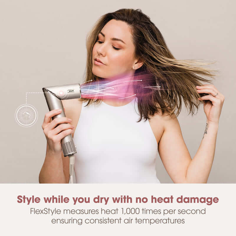 Shark, Shark FlexStyle 5 in 1 Air Styler & Hair Dryer with Storage Case Stone, Hair Dryer