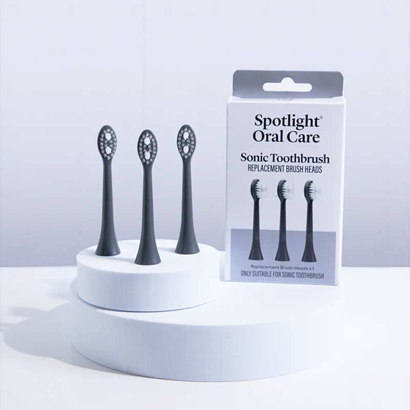 Spotlight Oral Care Replacement Sonic Heads Graphite Grey | replacement heads | electric toothbrush