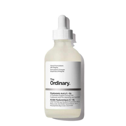 The Ordinary Hyaluronic Acid 2% + B5 | Hyaluronic Acid face serum | visibly smooths and plumps skin | restores comfort to dry, tight skin | added Ceramides support the skin's natural hydration barrier and improve skin barrier function | 120ml | supersize