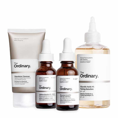 The Ordinary The Bright Set | gift set | skincare kit | cleanser | toner | caffeine solution | Ethylated Ascorbic Acid | vitamin c | glycolic acid | squalane cleanser