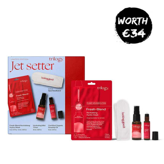 Trilogy Jet Setter Skincare Gift Set, travel-friendly skincare, stocking filler