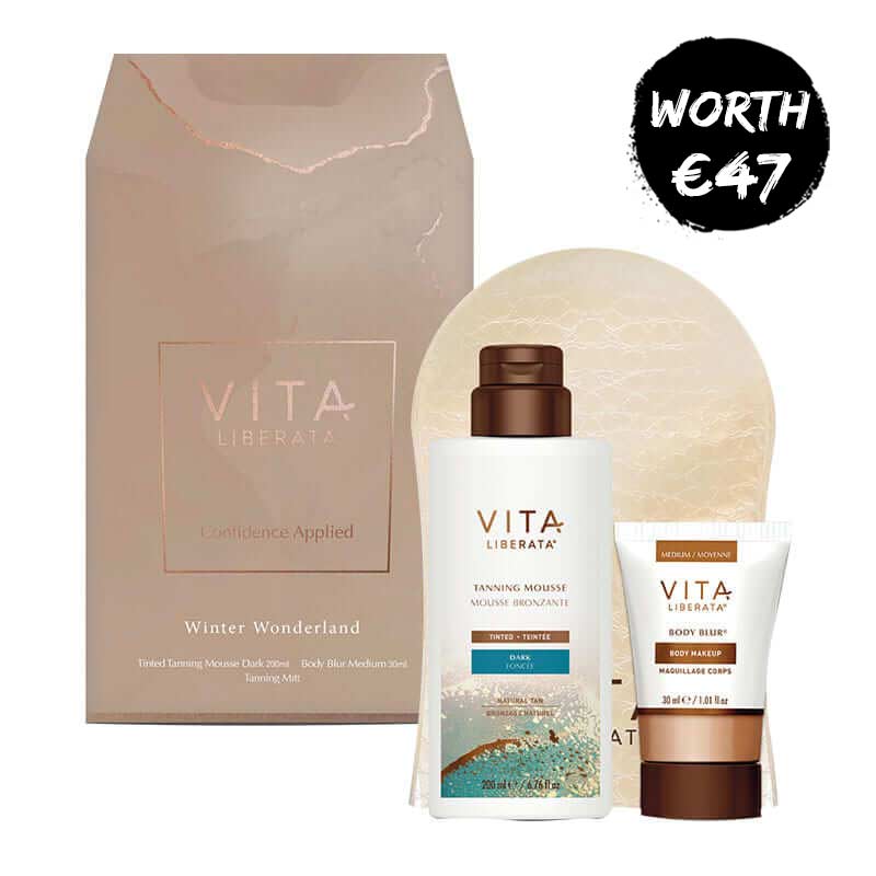 Vita Liberata Winter Wonderland Gift Set, self tan gift set, tanning mousse, instant tan, tanning gift set